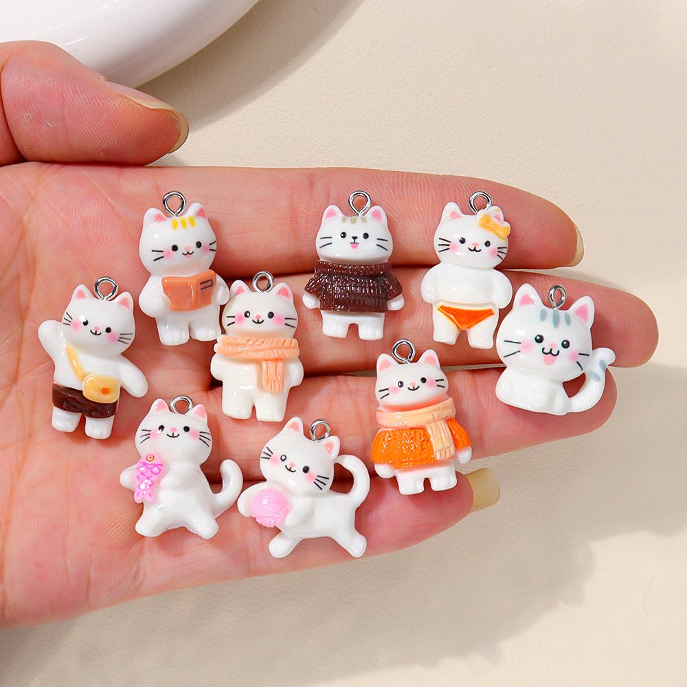 チャーム ネコ 樹脂 約50個入り ハンドメイド : gaikicraft - 通販
