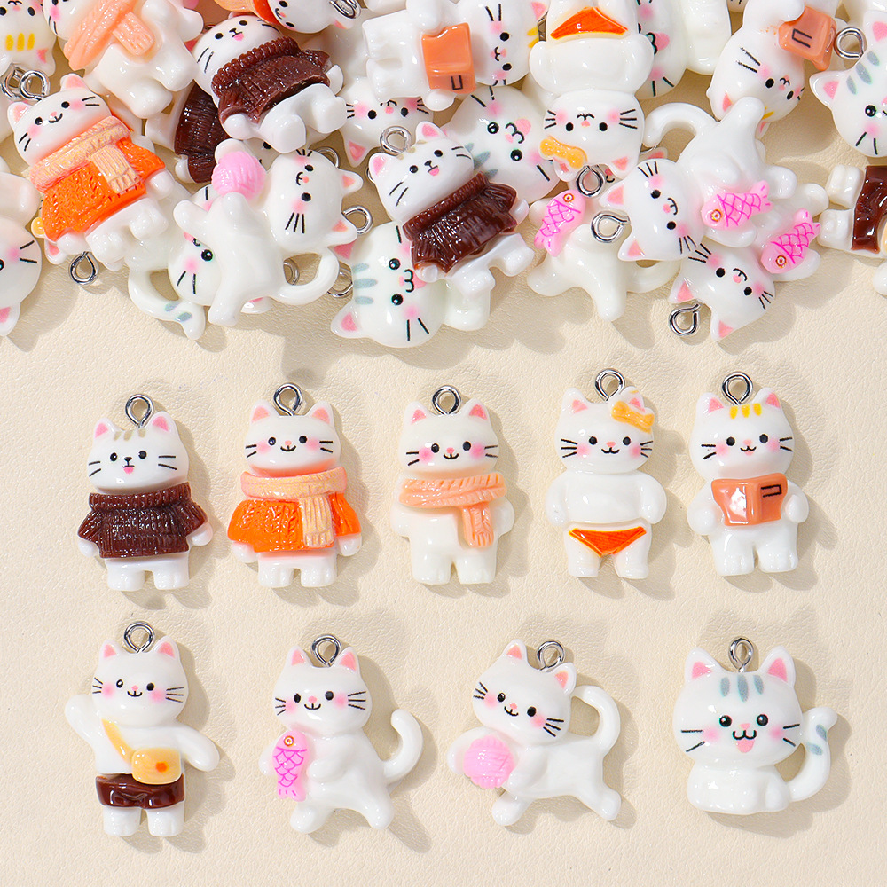 チャーム ネコ 樹脂 約50個入り ハンドメイド : gaikicraft - 通販