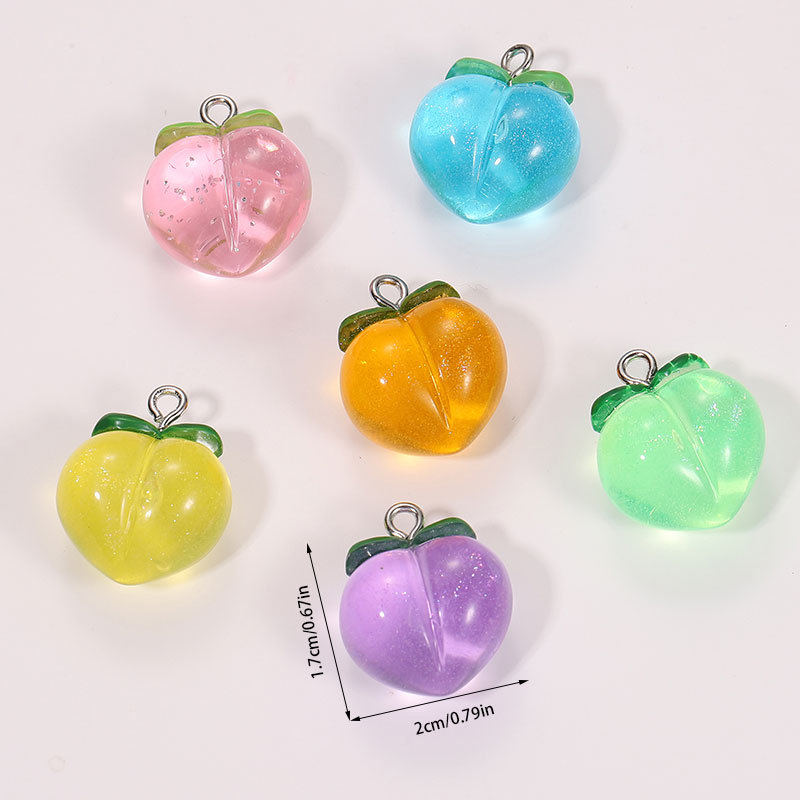 チャーム 樹脂 モモ 果物 約20個 ハンドメイド : gaikicraft - 通販