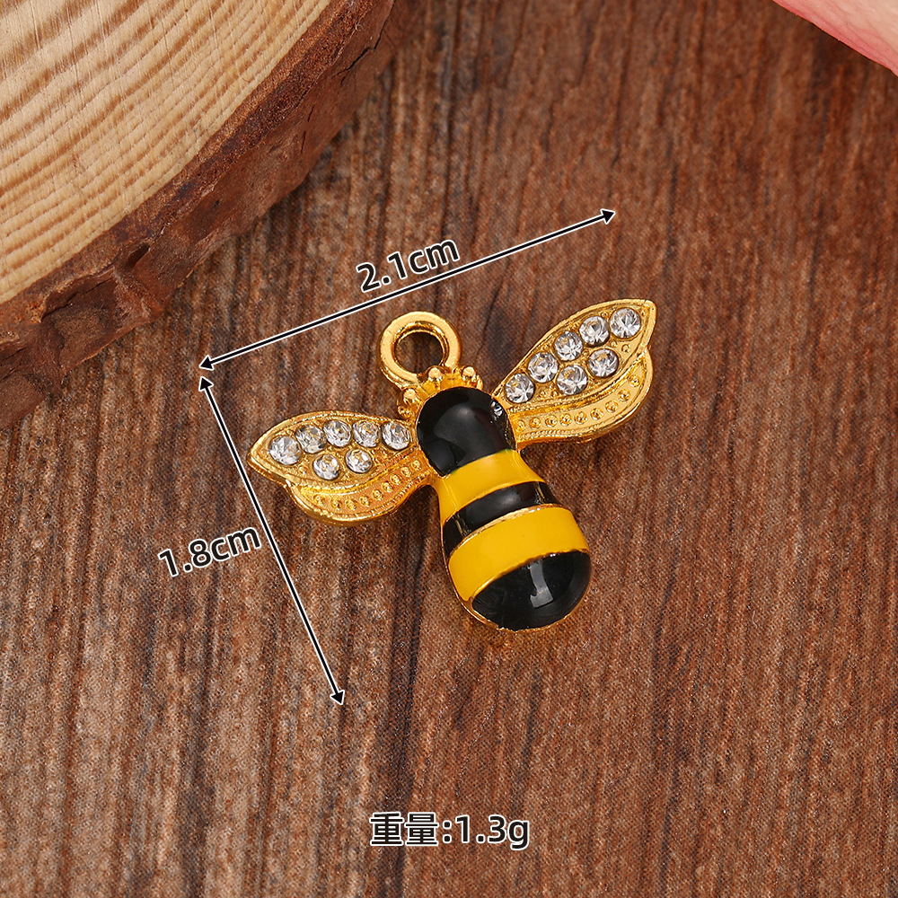 金属チャーム カラーチャーム 蜜蜂 約20個 ハンドメイド : gaikicraft