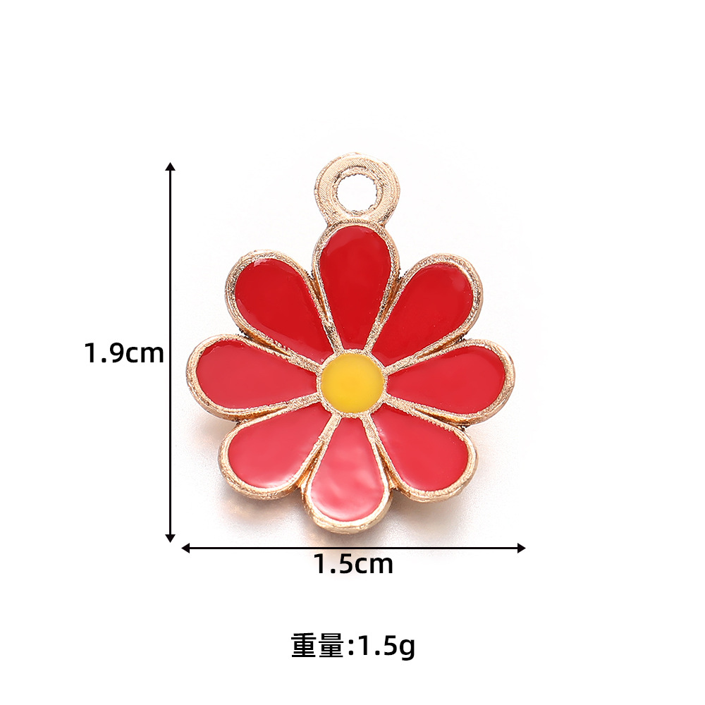 金属チャーム カラーチャーム お花 約20個 ハンドメイド : gaikicraft