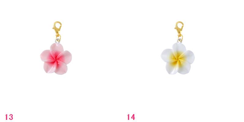 ハンドメイド　フラワーチャーム　20個 フロスト　① 20個入り チャーム 樹脂チャーム カニカン付き 花 フラワー