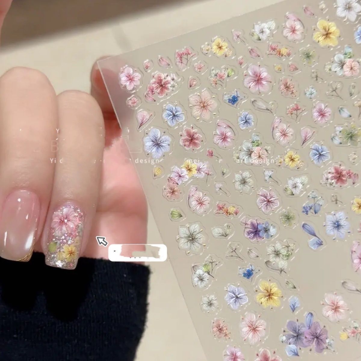 ネイルパーツ kaya 12枚 ネイルパーツ ネイルシール 花 フラワー : gaikicraft - 通販