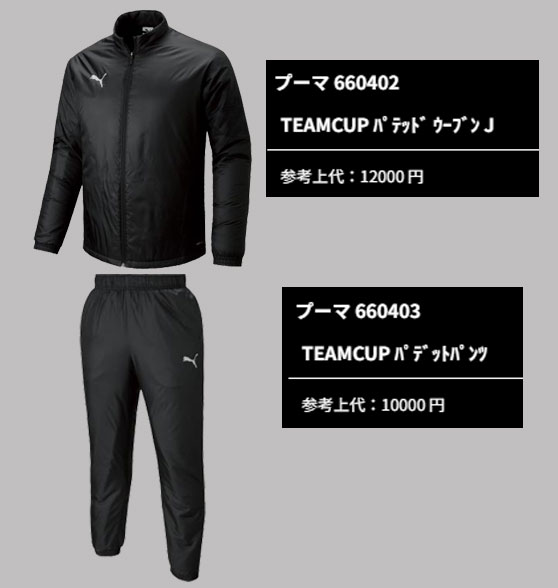 PUMA（プーマ） 即納可☆【PUMA】プーマ TEAMCUP 中綿ジャケット＆中綿
