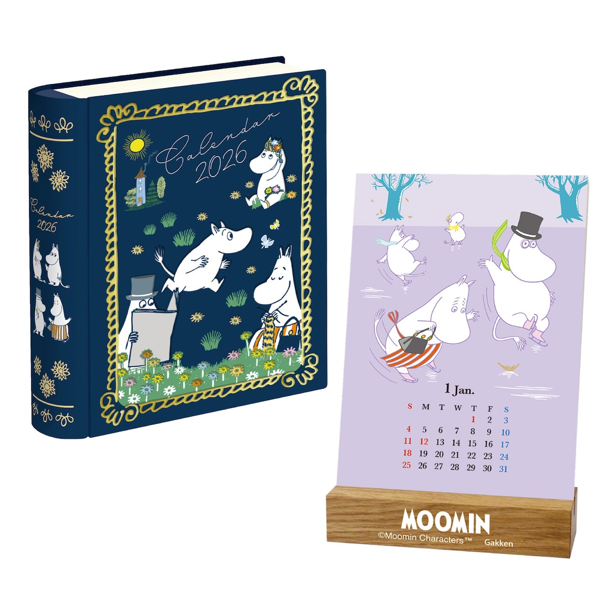 ムーミン　万年カレンダー　リトルミー　スナフキン 新商品 2026年カレンダー ムーミン BOOK 缶カレンダー 2026年版