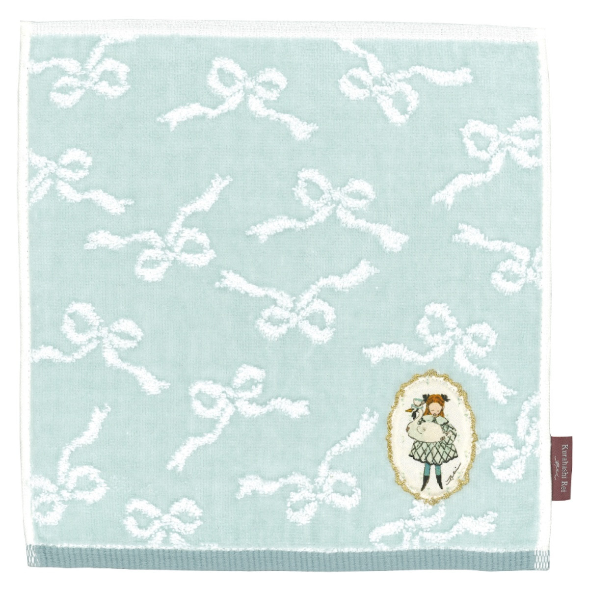 くらはしれい プリント アップリケ ハンカチ ハンドタオル 綿100％ アップリケ付き グッズ 雑貨 イラスト かわいい 女の子 ニシオ |  | 03