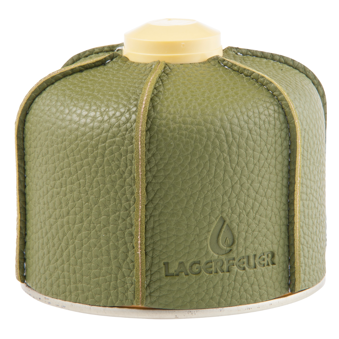OD缶 ガス缶カバー PU レザー LAGERFEUER アウトドア ガス 保護カバー ガスカートリッジ カバー 250 500 カラー 赤 青 緑  黄 黒 茶