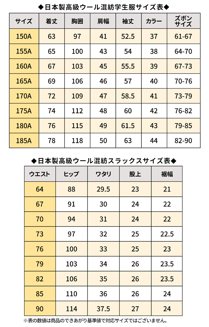 学生服ズボン ニッケナノ加工ウールTHE POWER BLACK３０％ 全国標準型