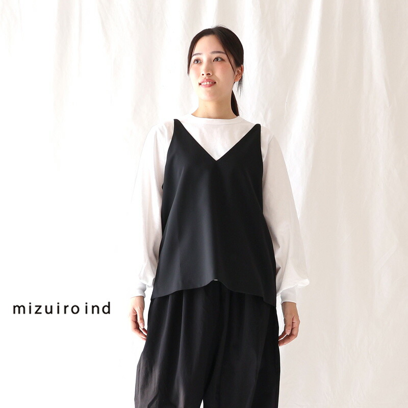 mizuiro ind 黒 Vネック キャミソール mizuiro ind キャミソールベスト｜ MARcourt ONLINE STORE