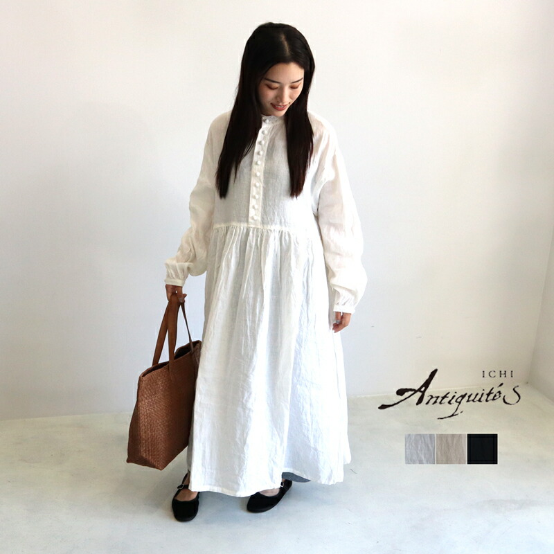 ヴィンテージ Alphorn リネン ワンピース 38 麻 レディース