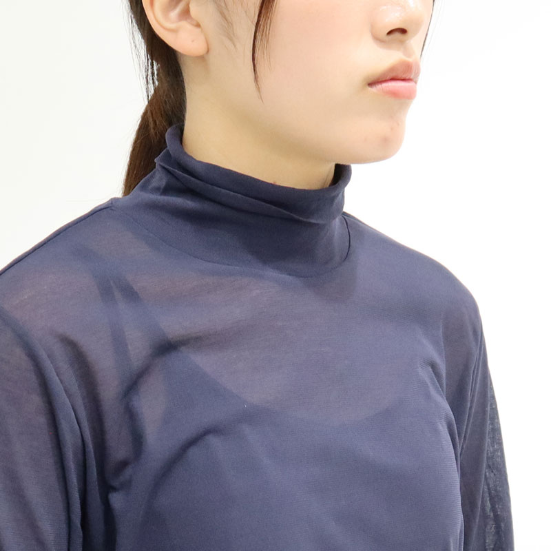 mizuiro ind（ミズイロインド） ハイネックプルオーバー / レディース シアートップス カットソー シースルー 長袖 綿 楽天市場】mizuiro ind（ミズイロインド） ハイネックプル
