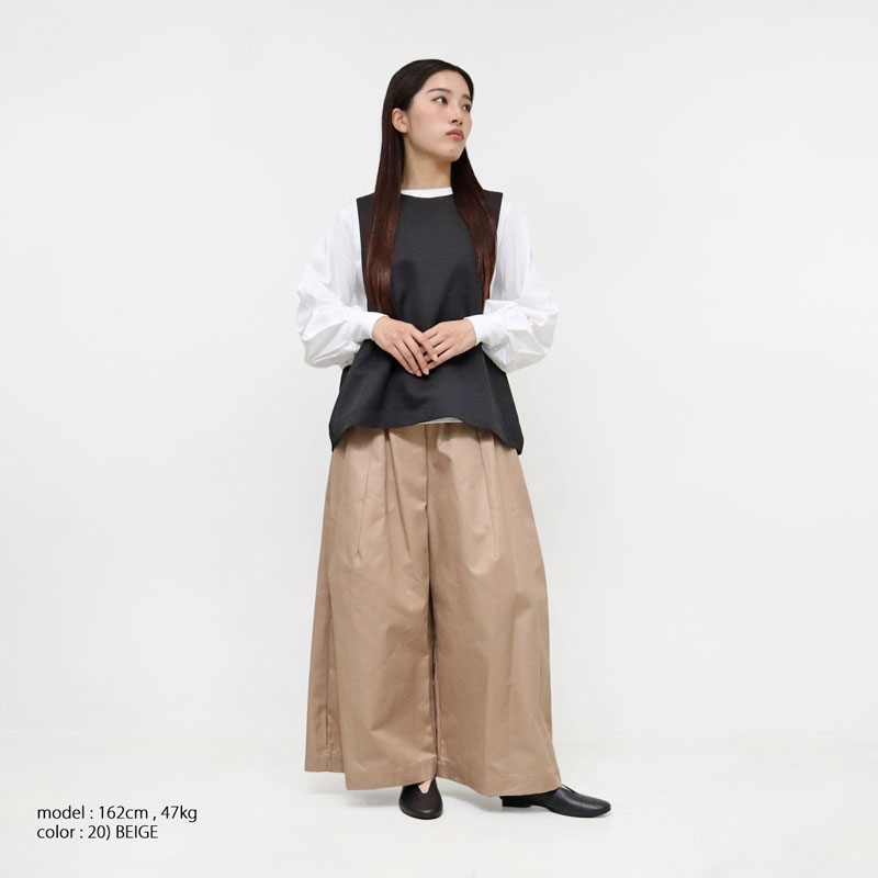 mizuiroind ロングダーツワイドパンツ　新品 mizuiro ind ロングダーツワイドパンツ | mizuiro ind