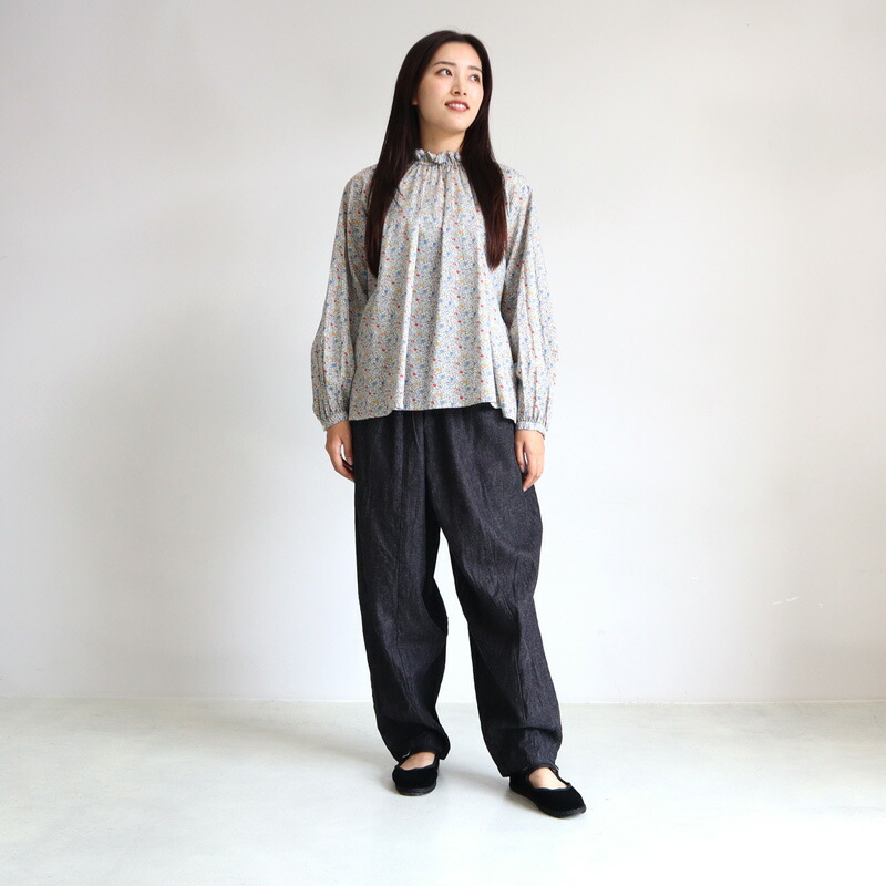 ガーゼ Gauze# ワイドサルエルパンツ ガーゼ Gauze# リネンクロップドワイドサルエルパンツ F (33