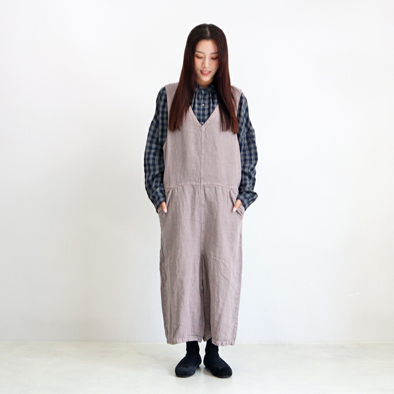 tumugu(ツムグ) ソリトリネンサロペット tumugu tumugu/ツムグ ソリト リネン サロペット ワイド パンツ