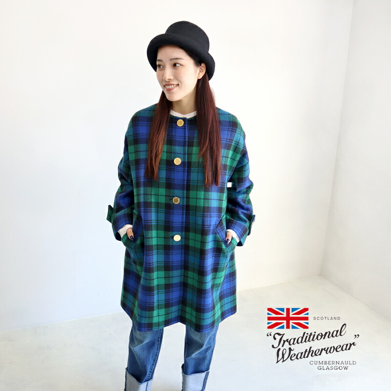 【羽織るだけでサマ見え】LV ダブルフェイス チェックケープ Traditional Weatherwear トラディショナルウェザーウェア