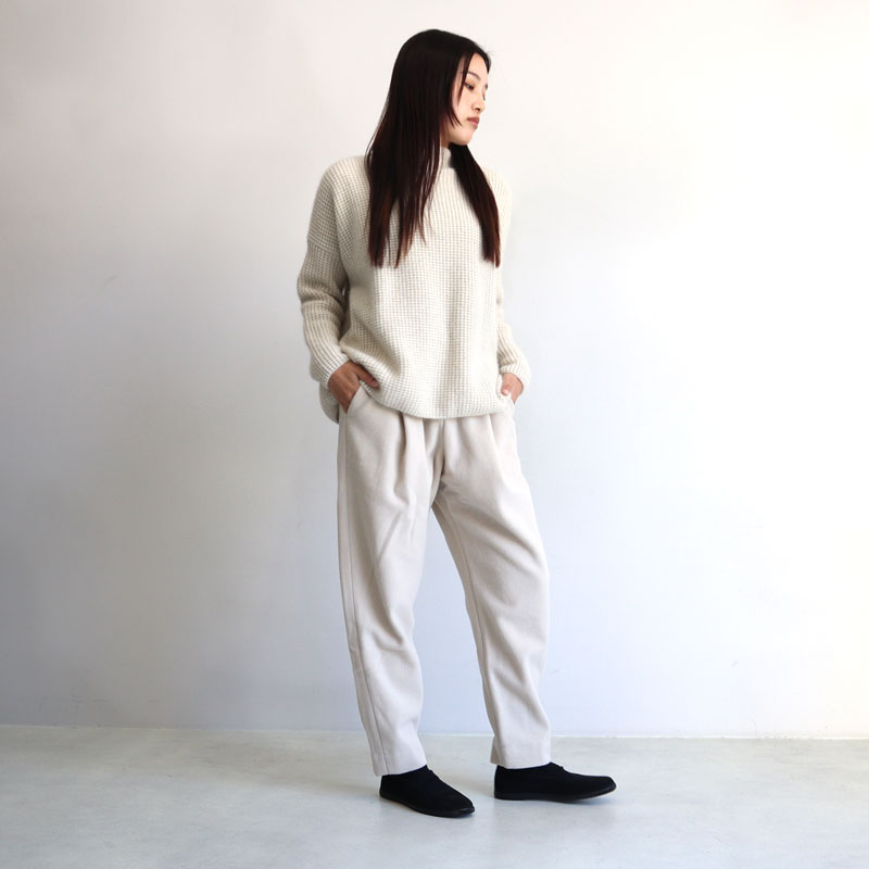 evam eva エヴァムエヴァ ウールタックパンツ E233T183 evam eva エヴァムエヴァ ウールタックパンツ E233T183