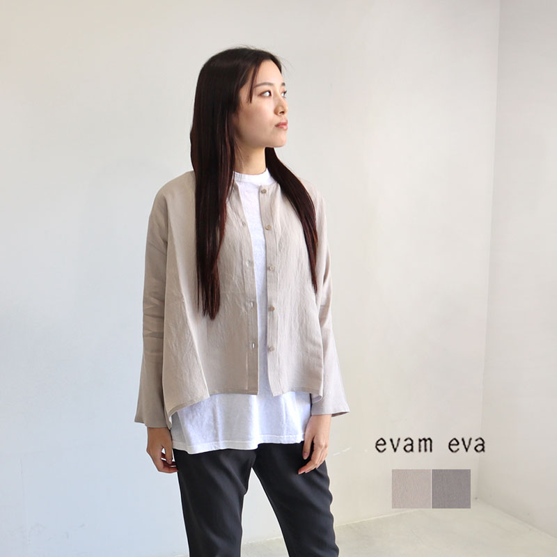 evam eva テーラードジャケット リネン 麻 バンブー チャコールグレー imgrc0089766680.jpg