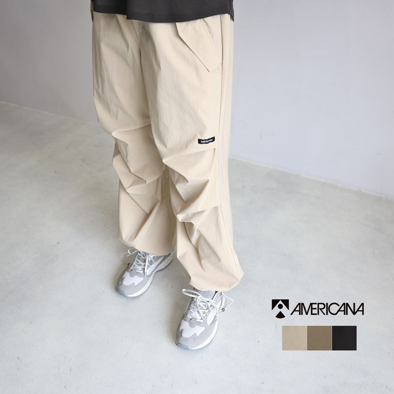 Americana アメリカーナ 　麻入りパンツ AMERICANA パンツ 「AMERICANA/アメリカーナ」RIB PANTS