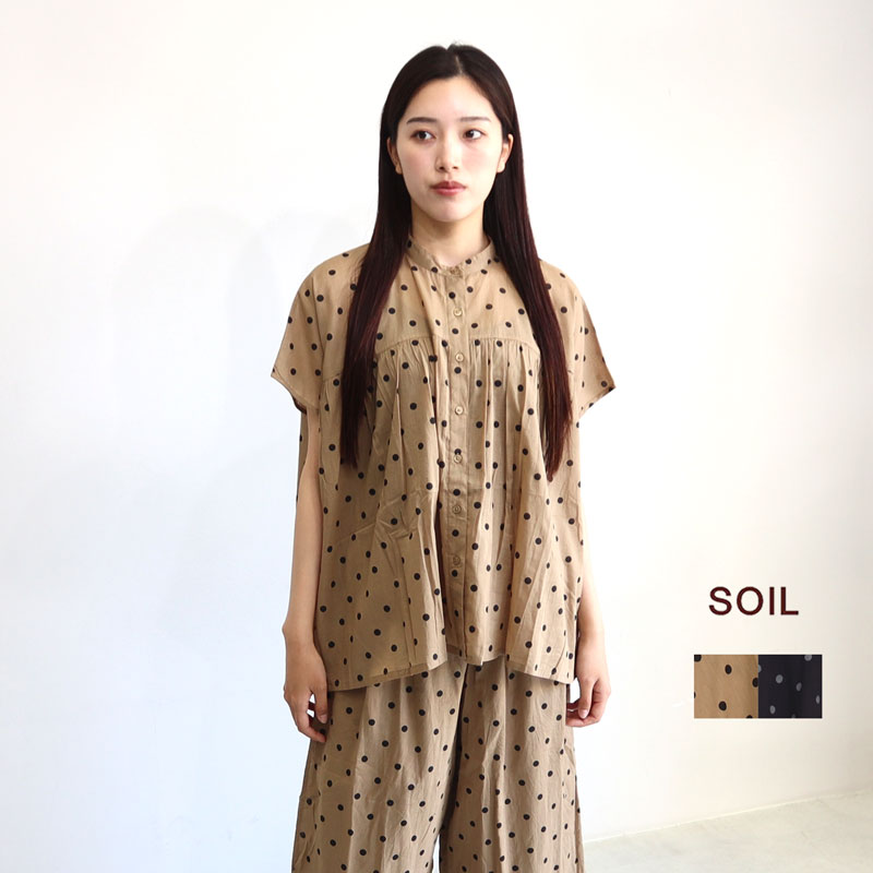 SOIL(ファッション) SOIL ソイル コットンボイルドットプリント