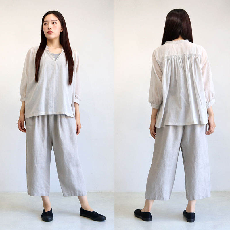 evam eva リネンパンツ 楽天市場】evam eva(エヴァムエヴァ)banboo linen wide pants