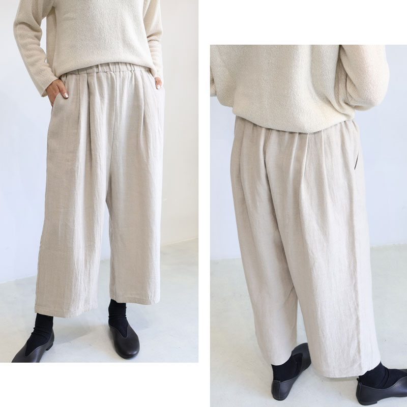 エヴァムエヴァ　ワイドウールパンツ　黒 evam eva エヴァムエヴァ ウール ワイド パンツ e243t189-mn