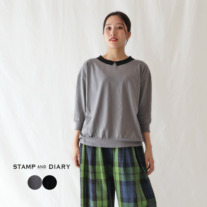 楽天市場】STAMP AND DIARY袖刺繍 プルオーバーブラウス