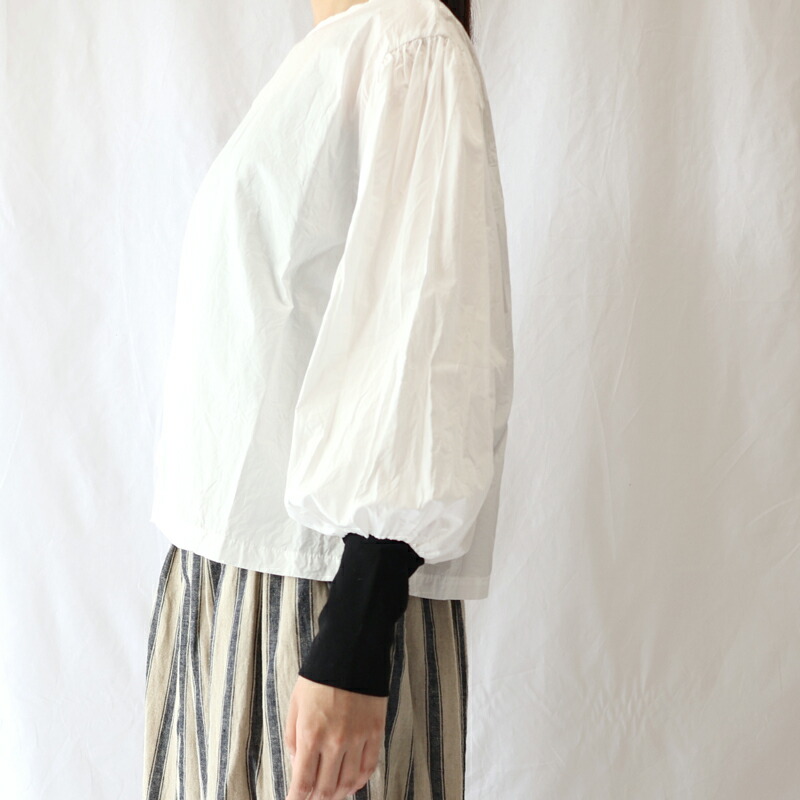 Gauze# ガーゼ ギャザースリーブブラウス MODERNIST GATHER