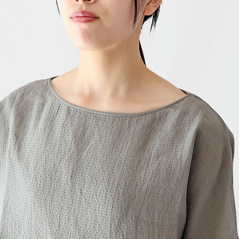 evam eva エヴァムエヴァ リネンシルクプルオーバー linen silk
