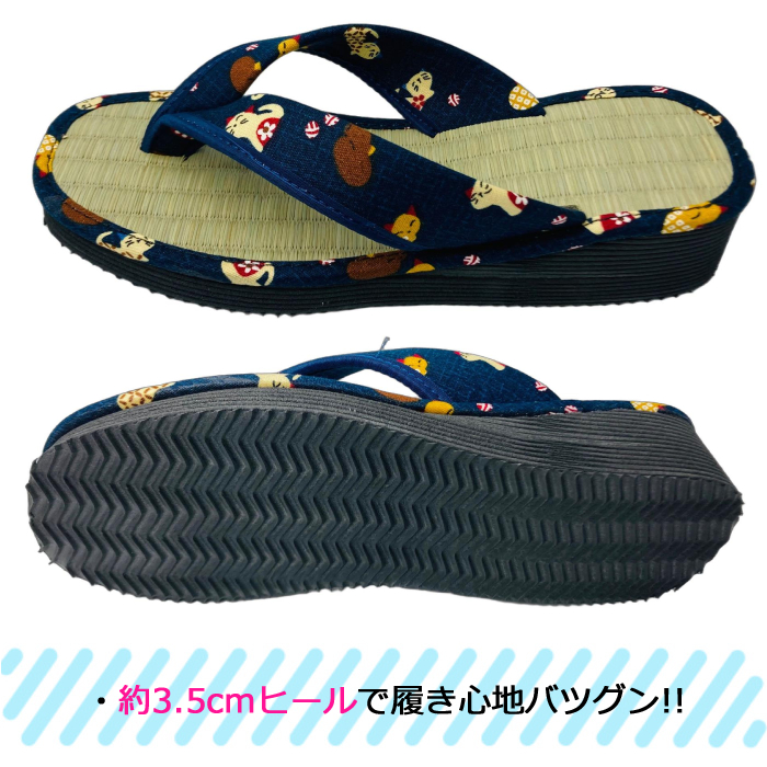 vans TATAMI 畳ビーチサンダル 草履 和柄 ネイビー　日本限定　27 畳サンダル レディース 草履 タタミ サンダル 和柄 イ草サンダル 女性
