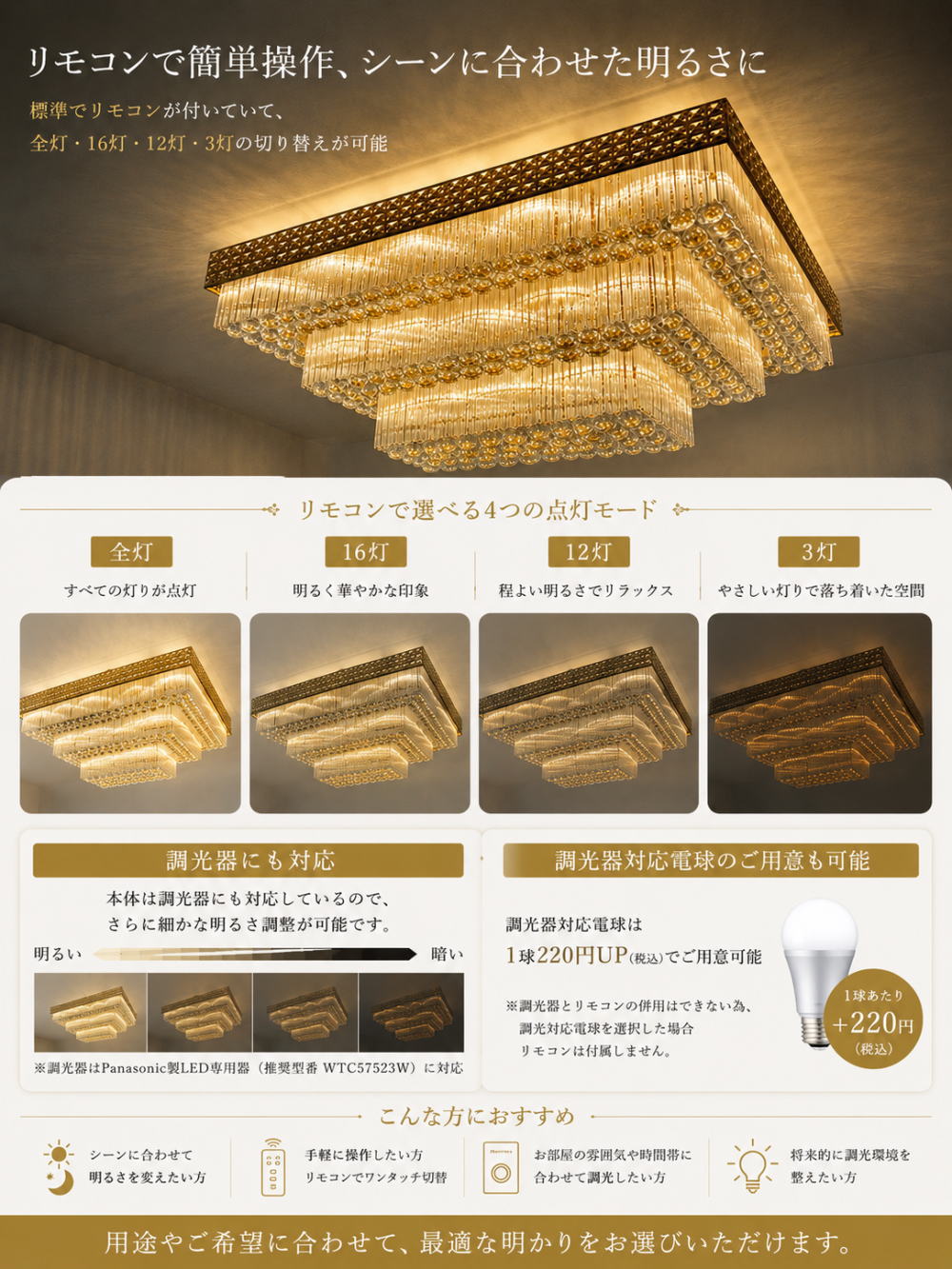 大型 スワロフスキー風 クリスタルシャンデリア LED31灯【送料無料