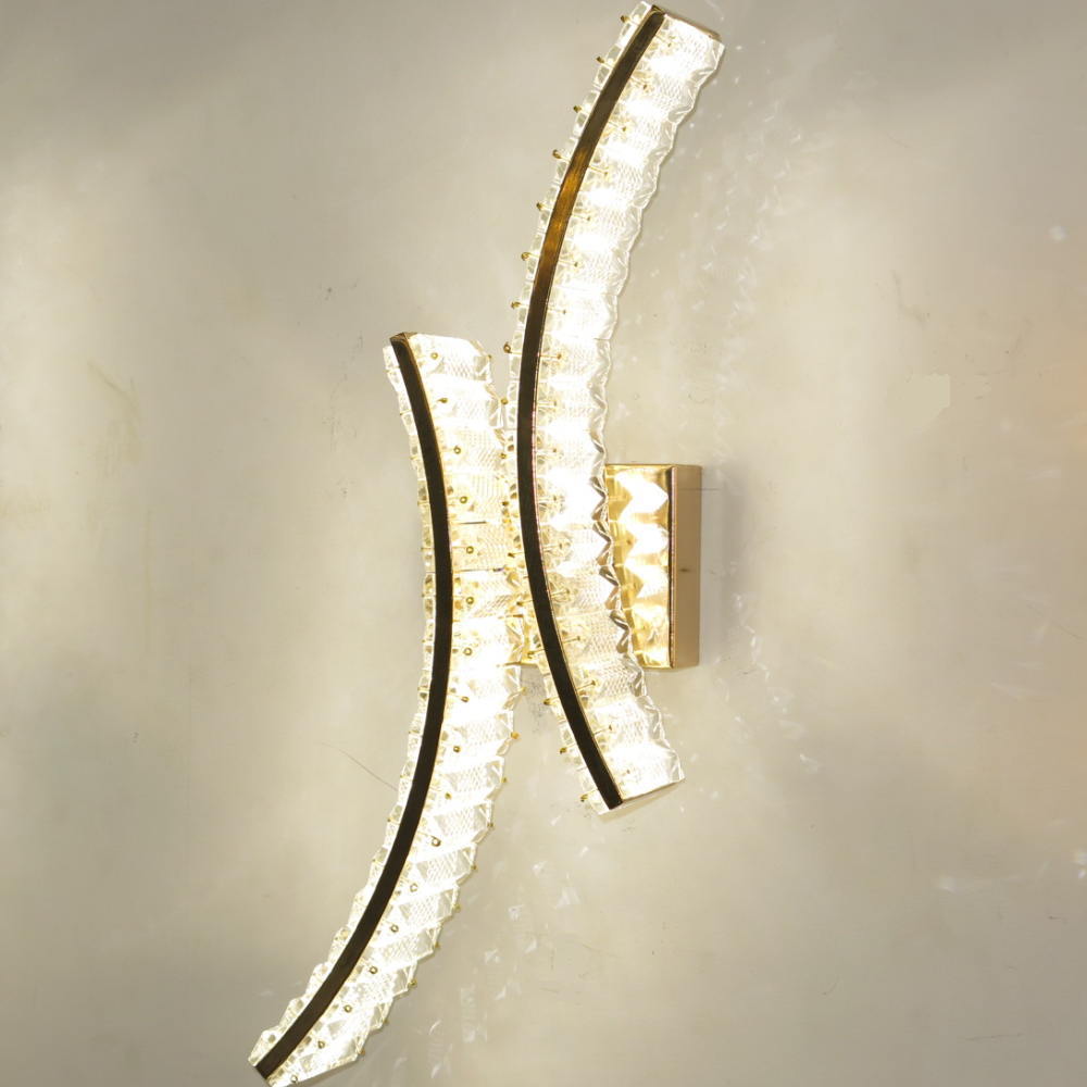 豪華 デザインクリスタル ied ブラケットライト ゴールド 調色 タイプ ブラケットウォールライト 照明 調色 安い【LED付き！】led ブラケットライト 壁照明｜galle0105｜02
