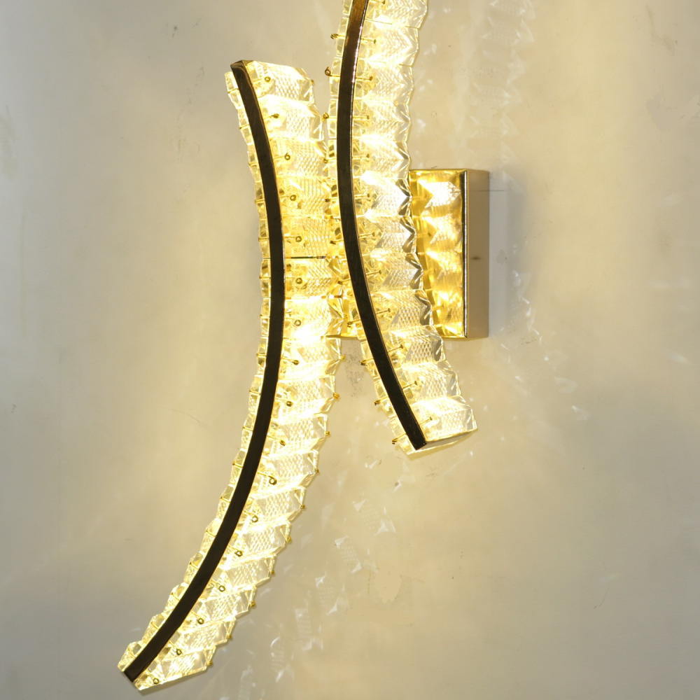豪華 デザインクリスタル ied ブラケットライト ゴールド 調色 タイプ ブラケットウォールライト 照明 調色 安い【LED付き！】led ブラケットライト 壁照明｜galle0105｜10