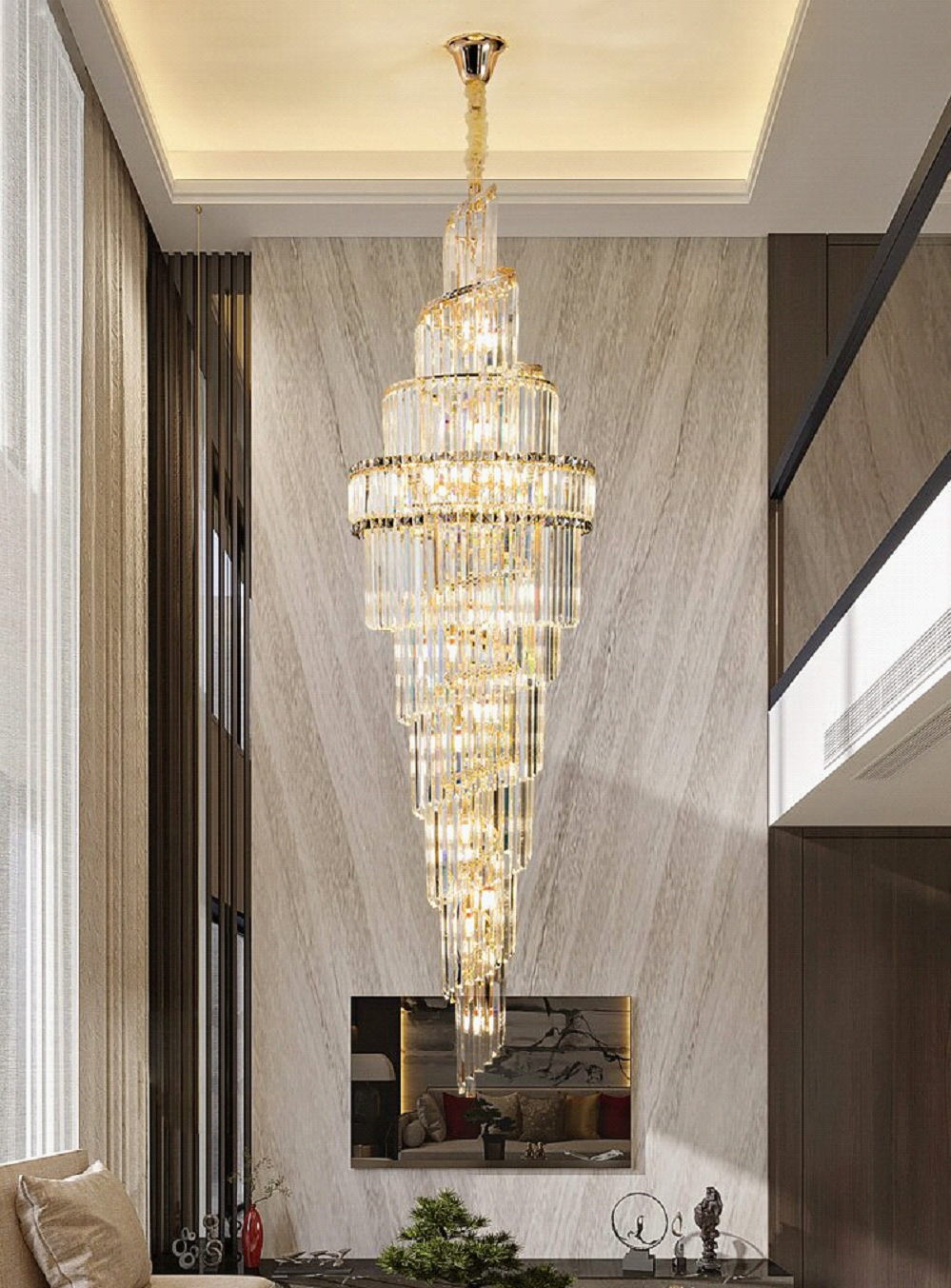 超豪華 大型 スワロフスキー風 LED クリスタル シャンデリア 調光対応