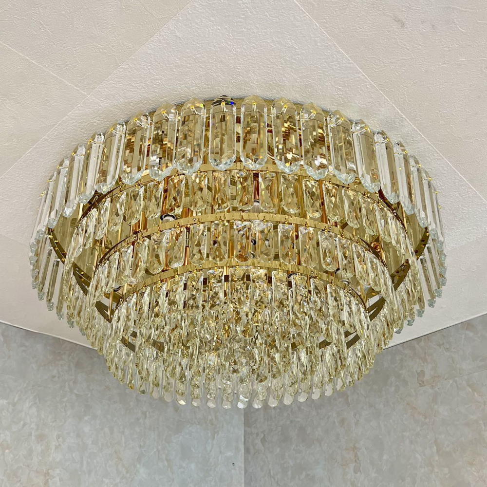 大型クリスタルシャンデリア LED付 照明 照明器具 天井直付灯 豪華