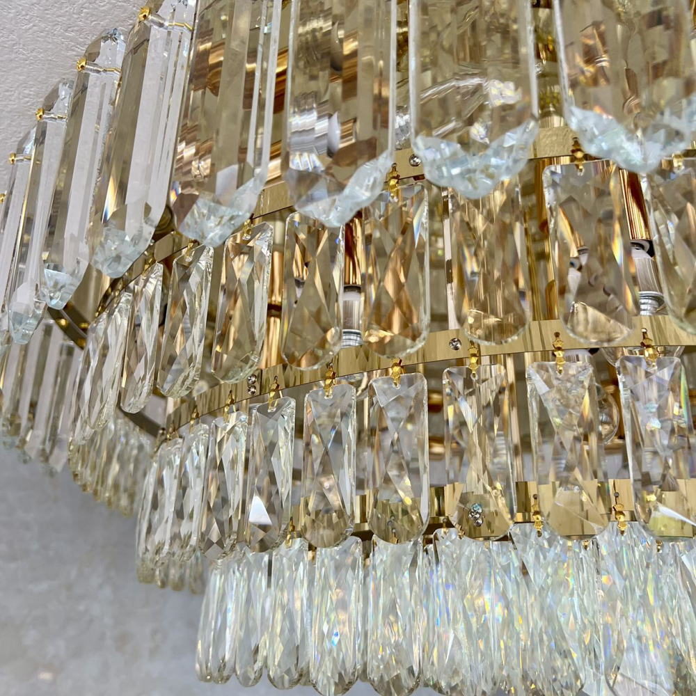 大型クリスタルシャンデリア LED付 照明 照明器具 天井直付灯 豪華