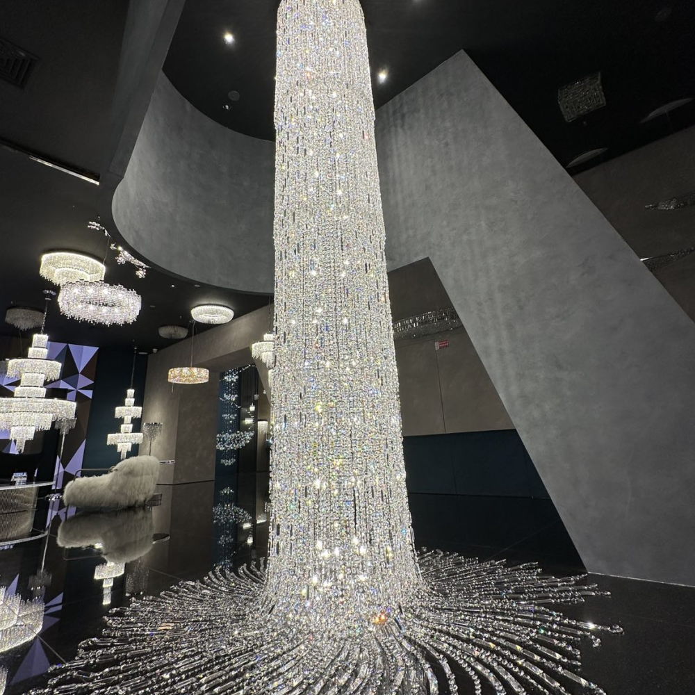 PSE認証 オーダーシャンデリア 超豪華 大型 スワロフスキー風 LED