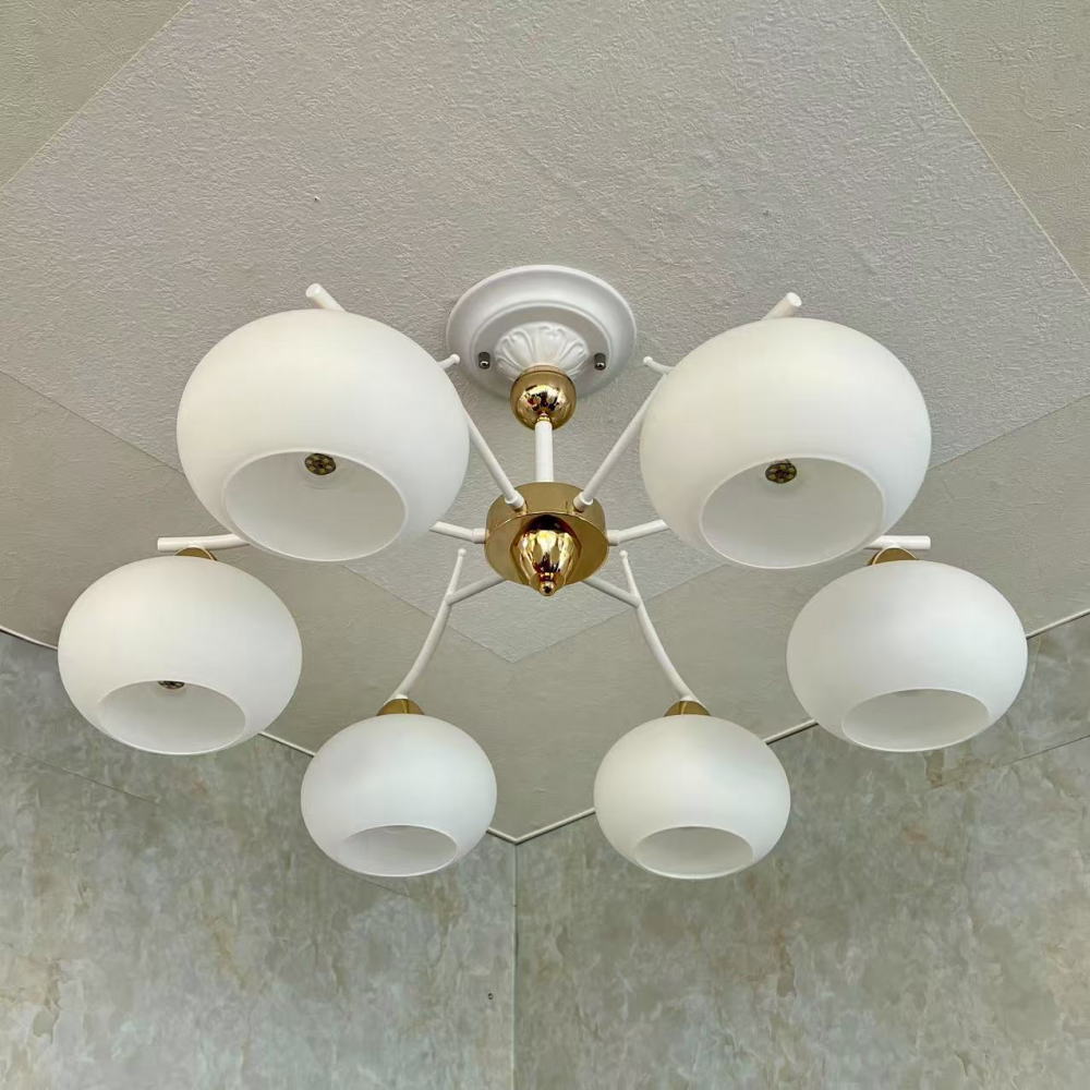 引掛けシーリング対応 LED 6灯 シャンデリア ホワイトタイプ