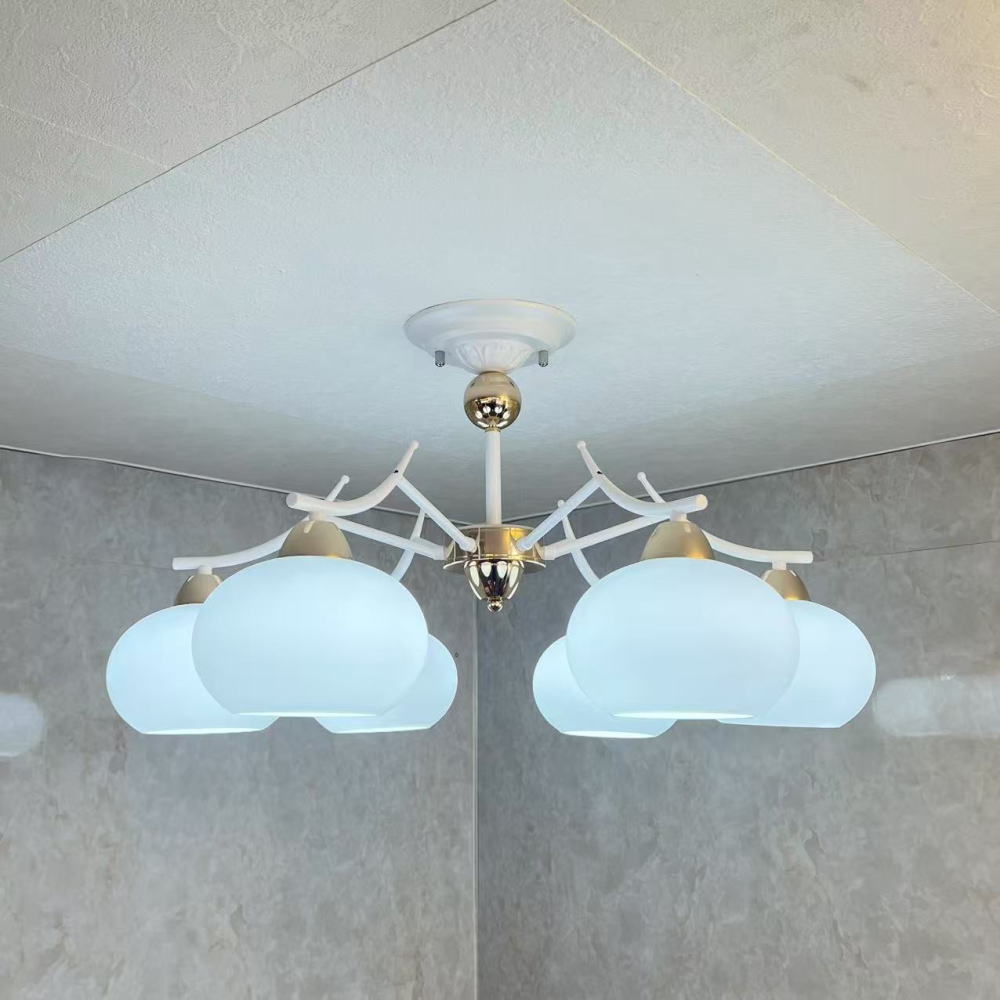 引掛けシーリング対応 LED 6灯 シャンデリア ホワイトタイプ