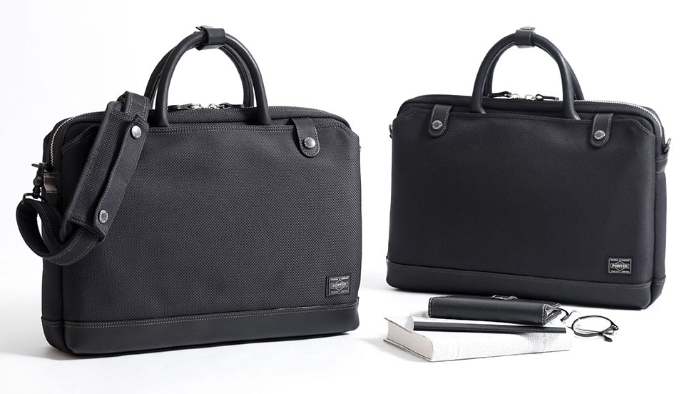 ポーター エルダー ブリーフケース 010-04427 ビジネスバッグ 吉田カバン PORTER ELDER BRIEFCASE 薄マチ メンズ  2WAY 通勤 A4 ショルダー 日本製