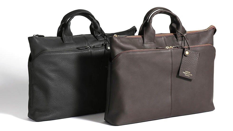 ポーター ウィズ ブリーフケース 016-01067 ビジネスバッグ 吉田カバン PORTER WITH BRIEFCASE A4 ビジネス 本革  通勤 通勤バッグ 薄マチ メンズ