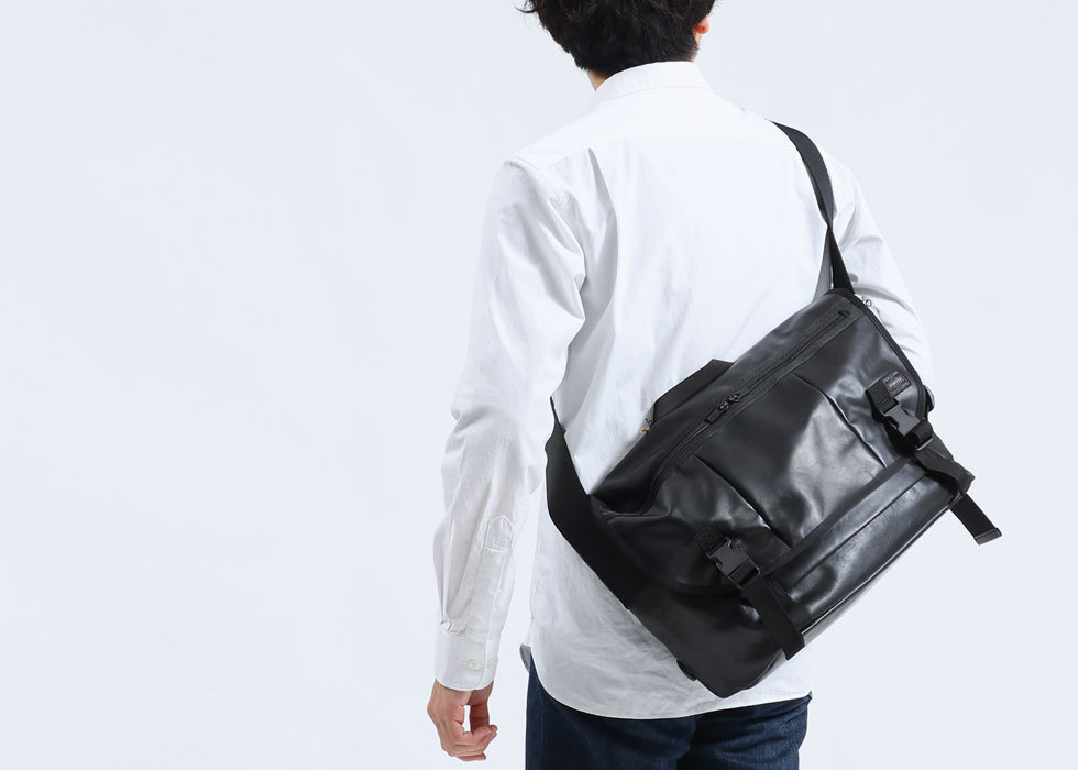 ポーター アルーフ ショルダーバッグ 023-03758 吉田カバン PORTER ALOOF MESSENGER BAG メッセンジャーバッグ  メンズ 革 A4 本革 軽い 軽量 日本製