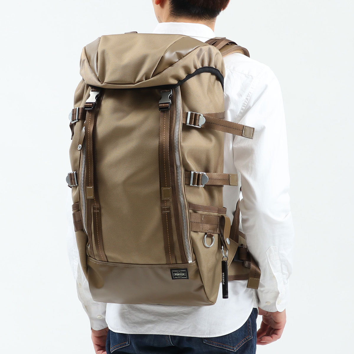 ポーター ヒート タイプ シー リュックサック 680-17980 リュック 吉田カバン PORTER HEAT TYPE-C RUCKSACK  大容量 バックパック 25L かぶせ A4 B4 メンズ