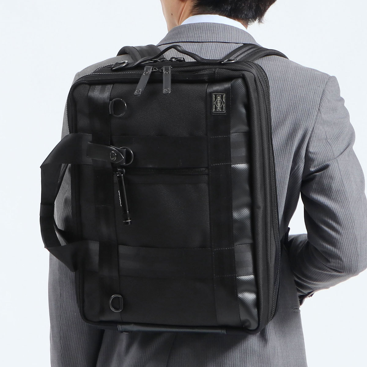 ポーター ヒート 3WAYブリーフケース 703-07964 吉田カバン PORTER HEAT メンズ ナイロン ビジネスバッグ ビジネスリュック  3WAY BRIEFCASE