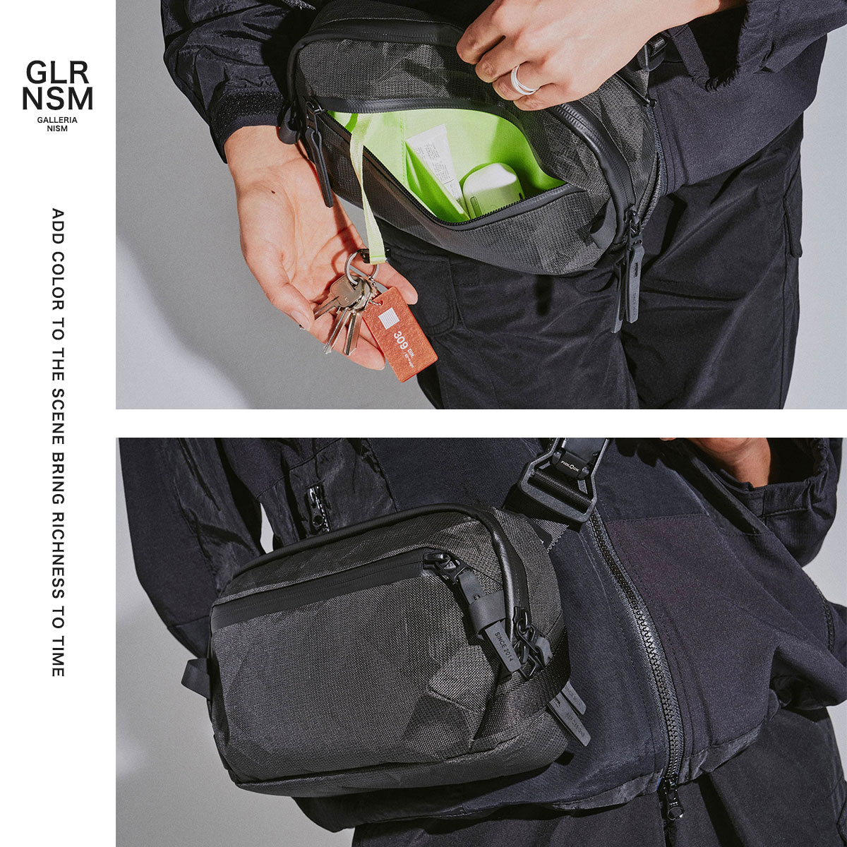 Aer エアー ボディバッグ 耐水 軽量 おしゃれ 2.5L Travel Collection