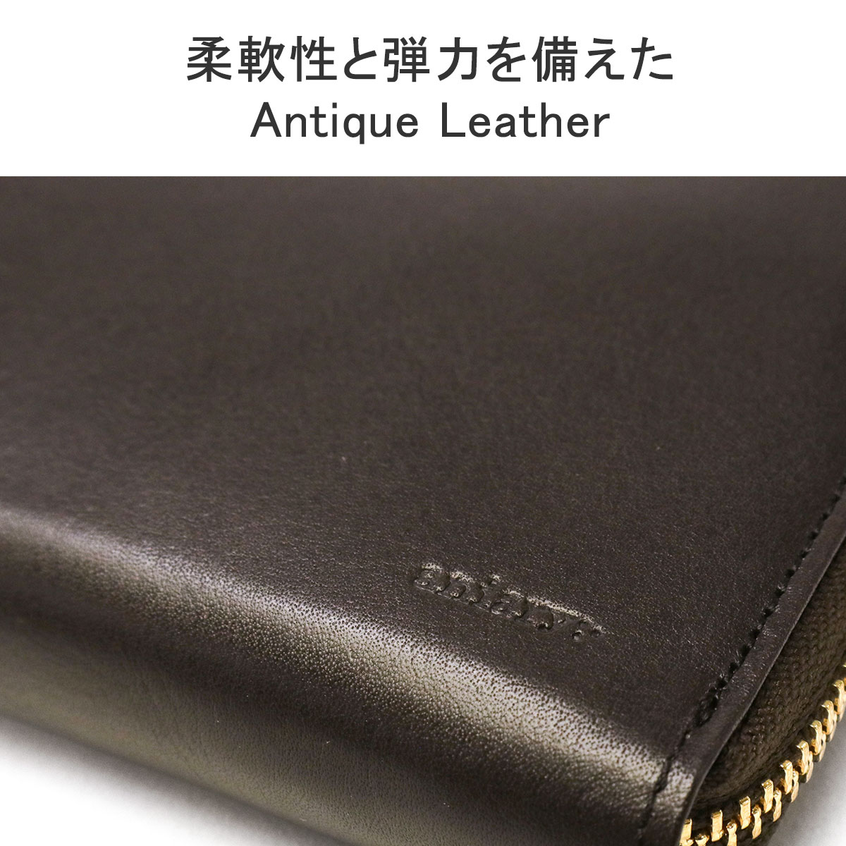 used美品】アニアリ グラインドレザー 長財布 ネイビー - メルカリ
