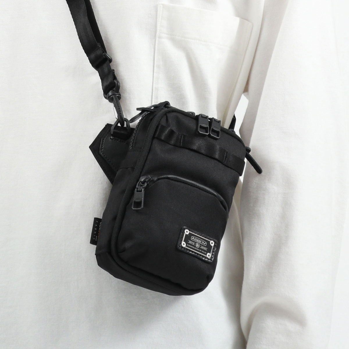 極美品　AS2OV ショルダー CORDURA DOBBY ロール 斜め掛け AS2OV アッソブ ショルダーバッグ 巾着ショルダー 斜め掛け