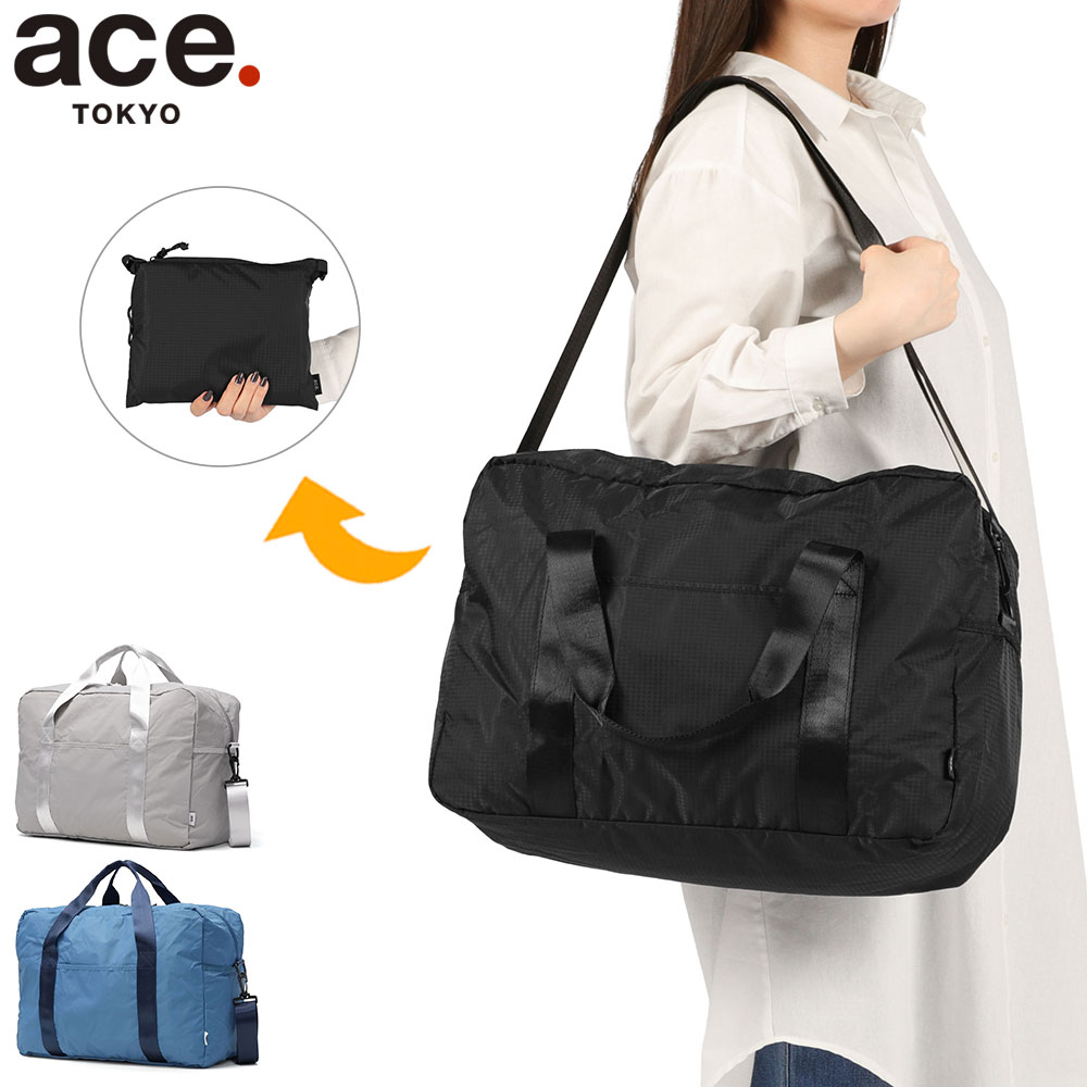 ace.TOKYO エーストーキョー ボストンバッグ トラベル ポーチ付