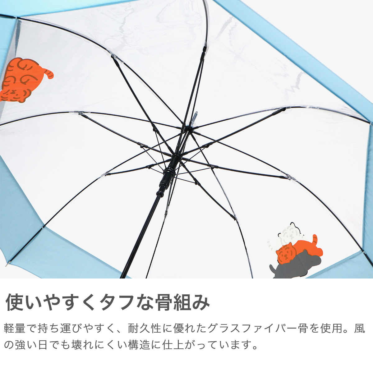 because ビコーズ 傘 レディース 雨長ブランド ビニール ビニール透明