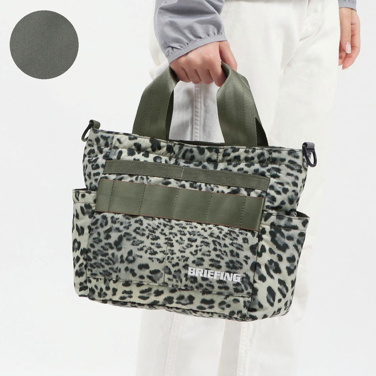 最大36%★5/7限定 日本正規品 ブリーフィング ゴルフ トートバッグ BRIEFING GOLF カートバッグ CART TOTE LEOPARD  2WAY レオパード BRG201G33