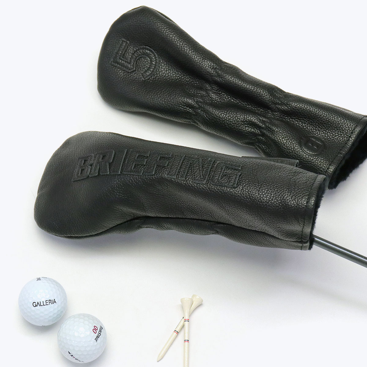 最大41%★9/1限定 日本正規品 ブリーフィング ゴルフ ヘッドカバー BRIEFING GOLF FAIRWAY WOOD COVER LE  NO.5 牛革 防水 メンズ レディース BRG221G10